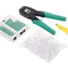 Tinklo įrankių rinkinys su testeriu, spaustuvu ir RJ45 kištukais KD10882 - Sodrinta.lt