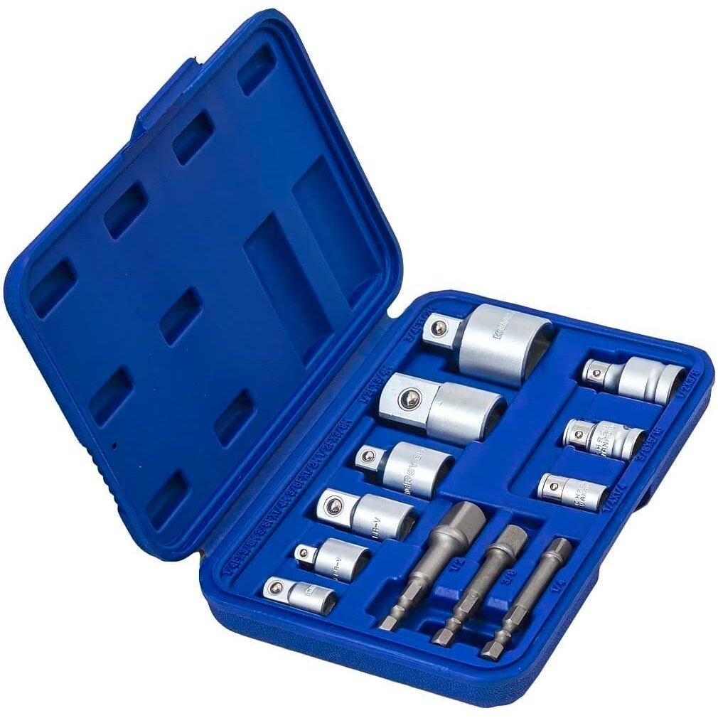 1/4" + 3/8" + 1/2" + 3/4" Adapterių rinkinys 12vnt. - Sodrinta.lt