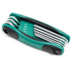 Sulankstomų TORX raktų rinkinys 8vnt. (TT9-T40) su kiauryme - Sodrinta.lt