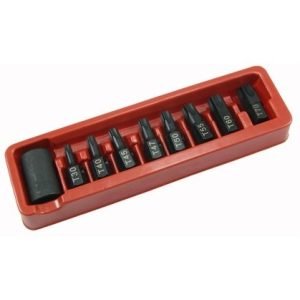 1/2" Galvučių smūginių su antgaliais rinkinys (TORX) 9vnt. - Sodrinta.lt