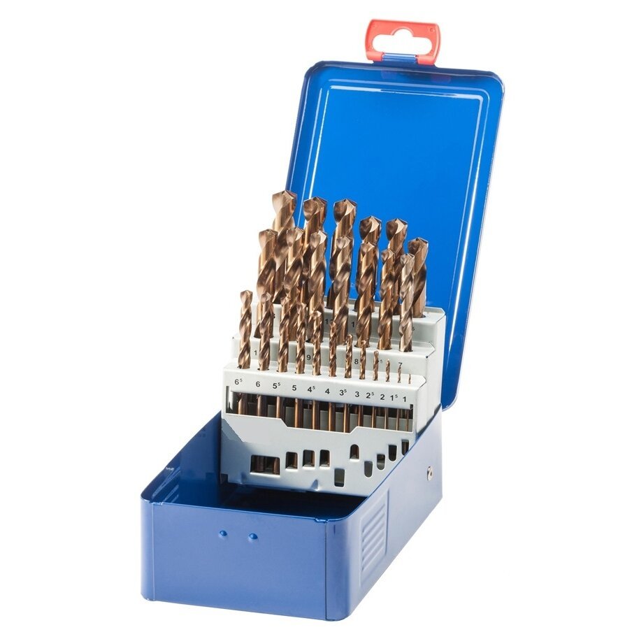Grąžtų metalui rinkinys DIN338 19vnt. (1-10mm) (cobalt) - Sodrinta.lt