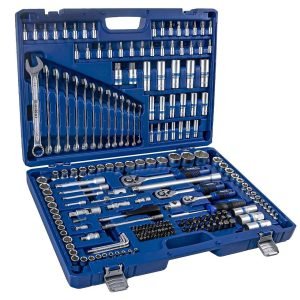 1/4" + 3/8" + 1/2" Galvučių ir raktų rinkinys 218vnt. - Sodrinta.lt