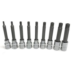 1/2" + 3/8" Galvučių su antgaliais rinkinys (RIBE) 9vnt. - Sodrinta.lt