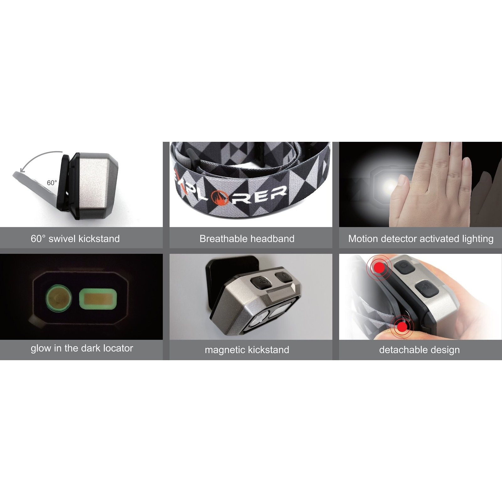 Prožektorius darbui Osram + COB LED (ant galvos) (įkraunamas, su magnetu) - Sodrinta.lt