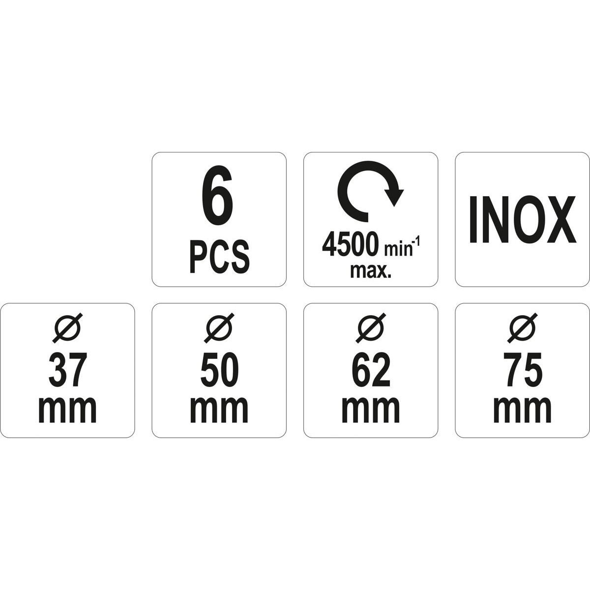 Šepečių vielinių su koteliu rinkinys (6vnt) INOX - Sodrinta.lt