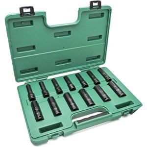 1/2" Prailgintų smūginių galvučių rinkinys (10-24mm)(13vnt) (plonasienės) - Sodrinta.lt