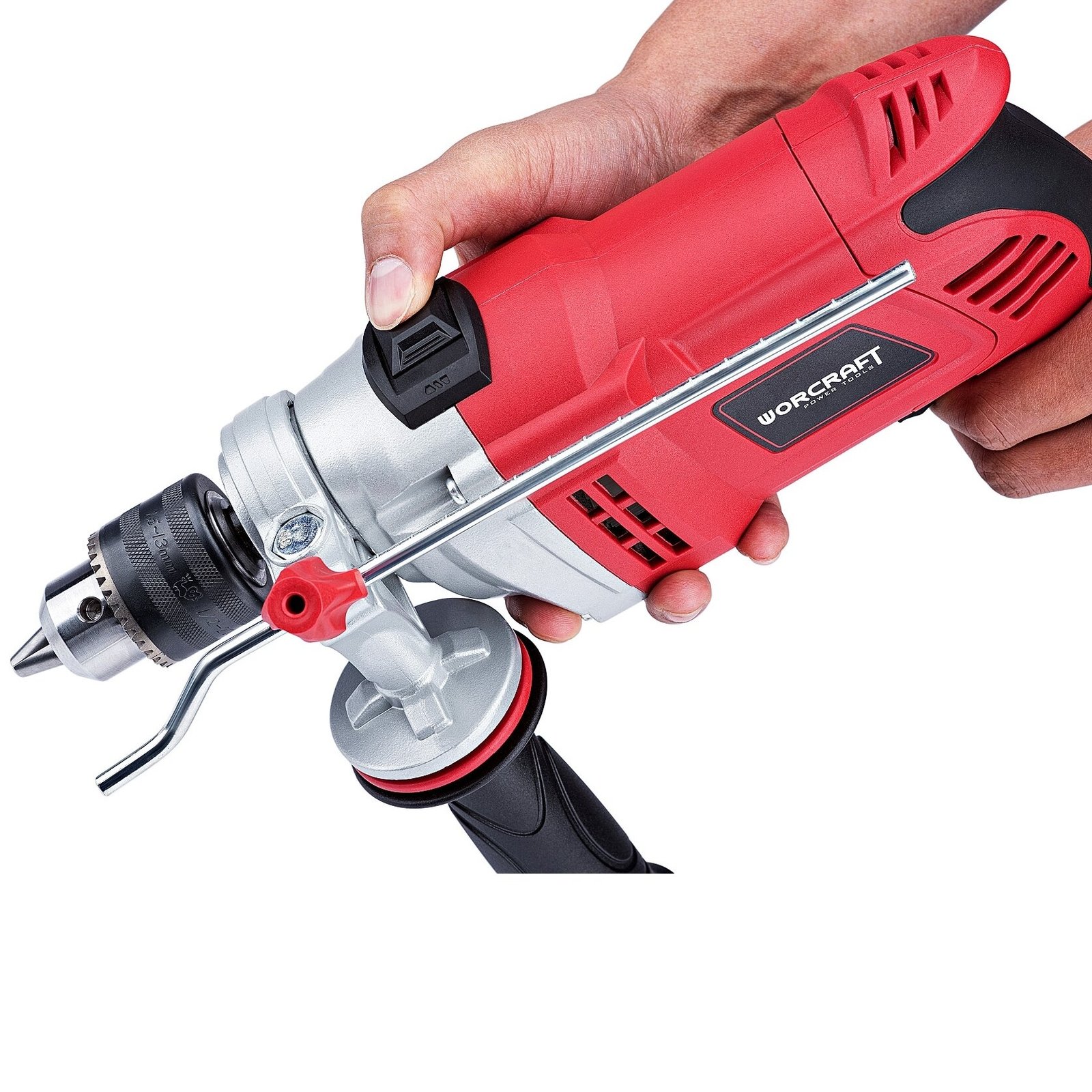 El. gręžtuvas su kalimu WORCRAFT, 1.5-13mm 900W - Sodrinta.lt