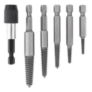 Užlūžusių varžtų išsukėjų rinkininys 1/4" HEX 6vnt. (smulkus sriegis) - Sodrinta.lt