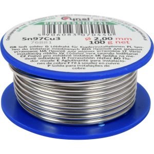 Lydmetalis variui 2.0mm (Sn97Cu3) 100g - Sodrinta.lt