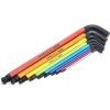 L-tipo šešiakampių prailgintų, apvalia galvute raktų rinkinys (spalvoti)(1.5-10mm) - Sodrinta.lt