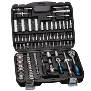 Galvučių rinkinys 1/2" + 1/4" 94vnt. 6-kampės - Sodrinta.lt