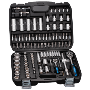 Galvučių rinkinys 1/2" + 1/4" 108vnt. 6-kampės - Sodrinta.lt