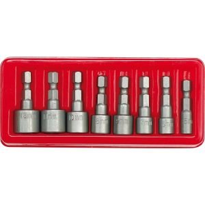 Atsuktuvų galvučių rinkinys 1/4" (8vnt) 5-13mm - Sodrinta.lt