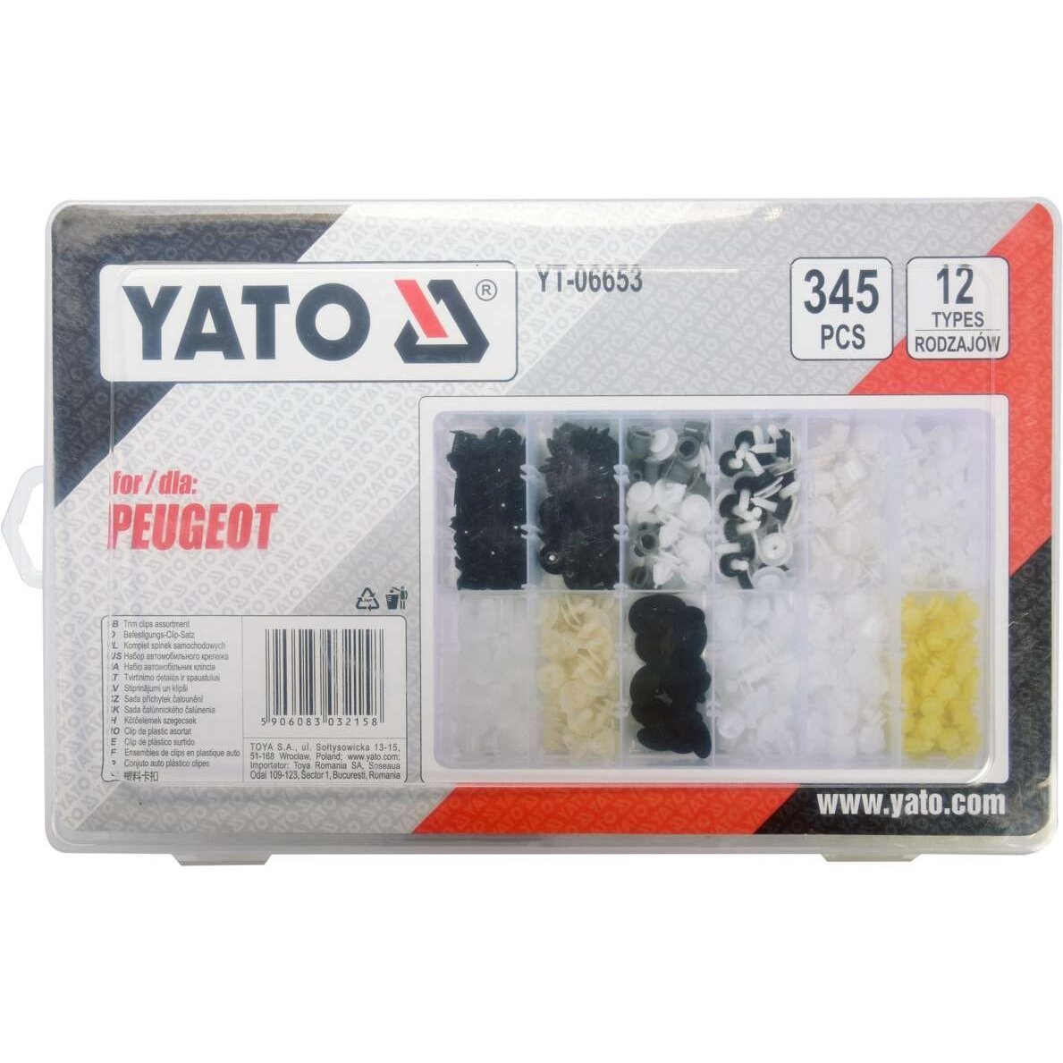 Automobilio apdailos plastikinių laikiklių rinkinys (345vnt) Peugeot - Sodrinta.lt