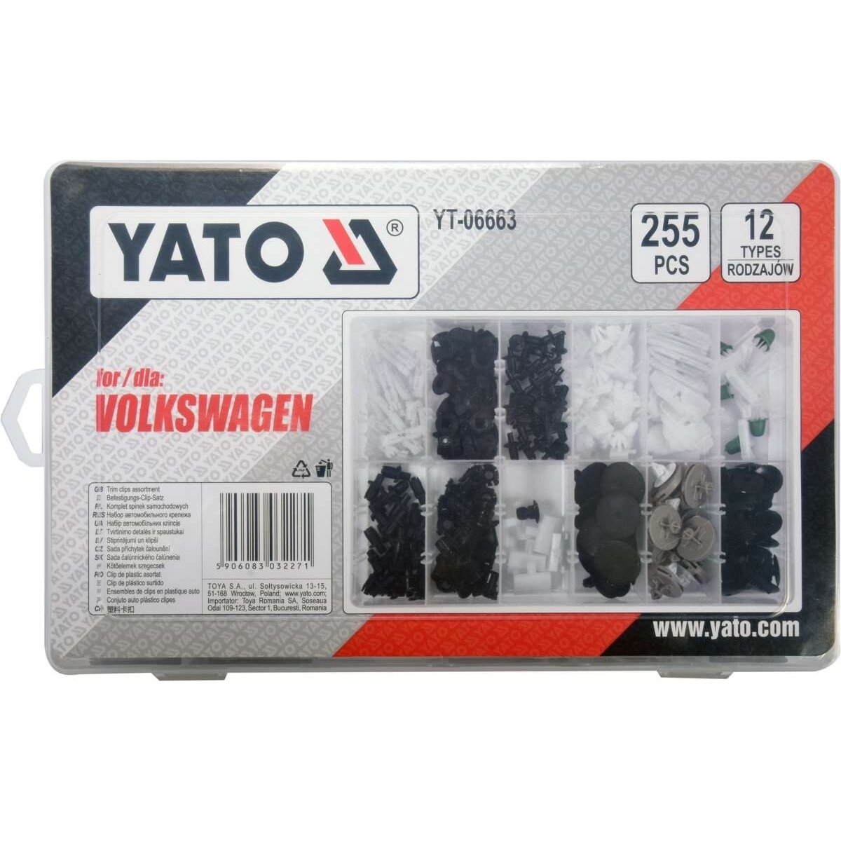 Automobilio apdailos plastikinių laikiklių rinkinys (255vnt) VW - Sodrinta.lt