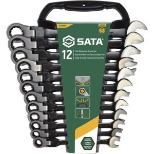Raktų su lanksčia terkšle rinkinys 12vnt. (8-19mm) - Sodrinta.lt