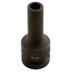 Prailginta smūginė galvutė 1/2" 8mm (10-kamp.) išardomiems ratlankiams - Sodrinta.lt