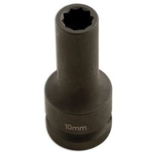 Prailginta smūginė galvutė 1/2" 10mm (10-kamp.) išardomiems ratlankiams - Sodrinta.lt