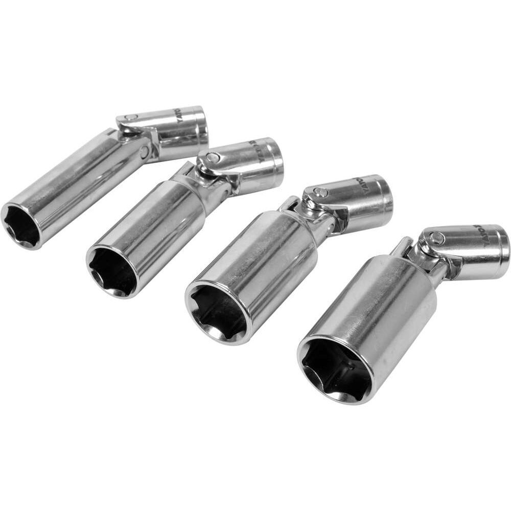Galvučių žvakėms su šarnyru rinkinys 3/8" (4vnt.) - Sodrinta.lt