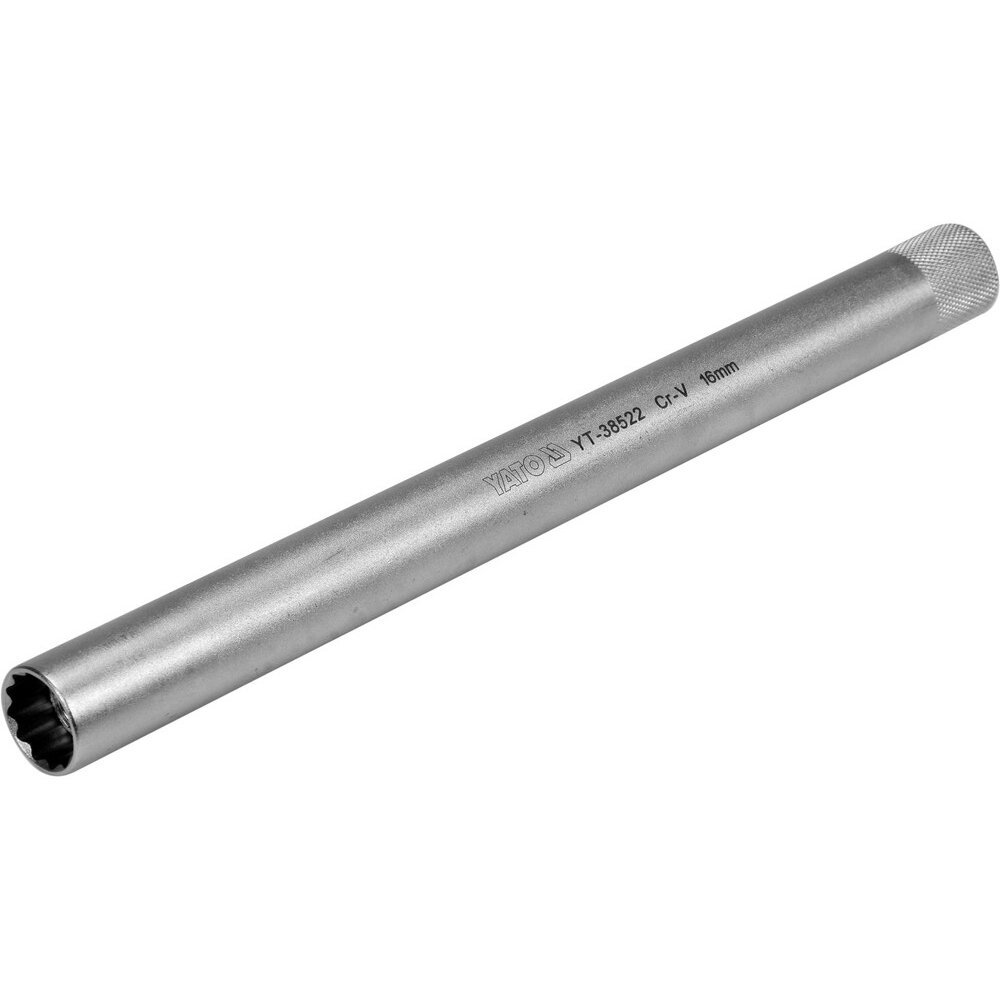 Prailginta galvutė žvakei 3/8" 16mm (plonasienė)(12-kamp) - Sodrinta.lt