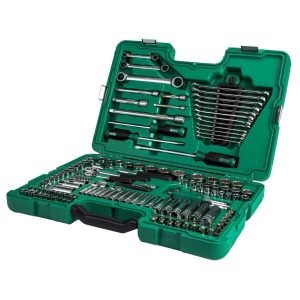 1/4" + 3/8" + 1/2" Galvučių ir raktų rinkinys 150vnt. (SAE & metrinė sistema) - Sodrinta.lt