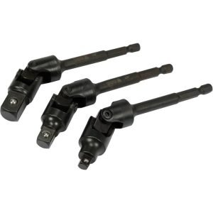 Adapterių suktuvui šarnyrinių rink. 1/4"+3/8"+1/2" (3vnt) 125mm - Sodrinta.lt