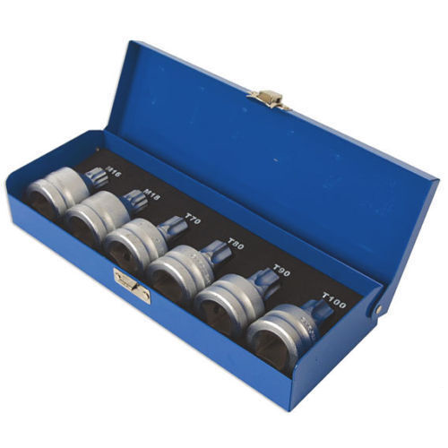 3/4'' Galvučių su antgaliais rinkinys (TORX, SPLINE) 6vnt. - Sodrinta.lt