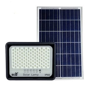 Autonominis šviestuvas su saulės baterija ir šviesos jutikliu 50W - Sodrinta.lt