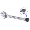 Reguliuojamas graduotas raktas su terkšle 3/8'' 200mm - Sodrinta.lt