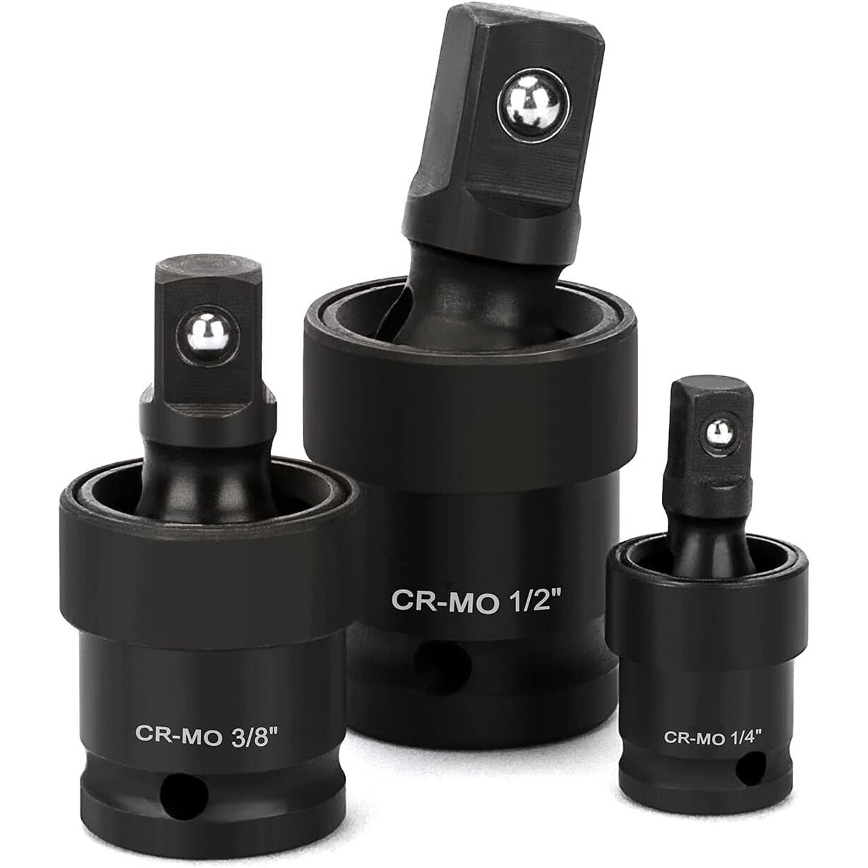 Universalių šarnyrų smūginių rinkinys 3vnt. 1/4"+3/8"+1/2" - Sodrinta.lt