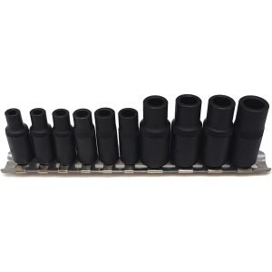 Adapterių rinkinys sriegikliams 1/4", 3/8 10vnt. - Sodrinta.lt