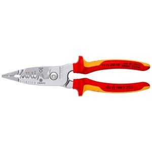 Replės elektros instaliacijos darbams daugiafunkcinės VDE 200mm KNIPEX - Sodrinta.lt