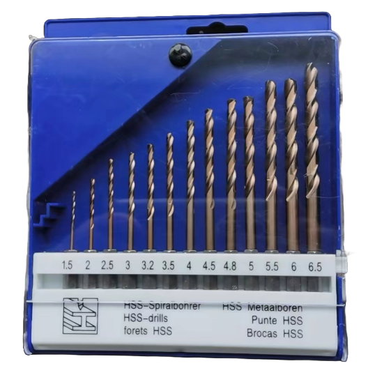 Grąžtų rinkinys HSS 1/4" 13vnt. (cobalt) 1.5-6.5mm - Sodrinta.lt