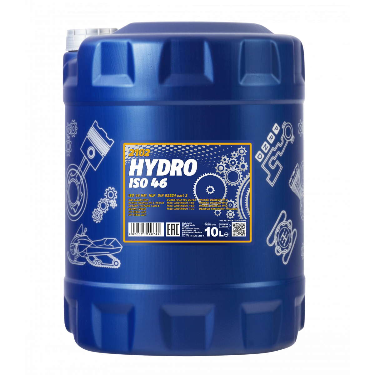 Alyva hidraulinė ISO 46 MANNOL 10l - Sodrinta.lt