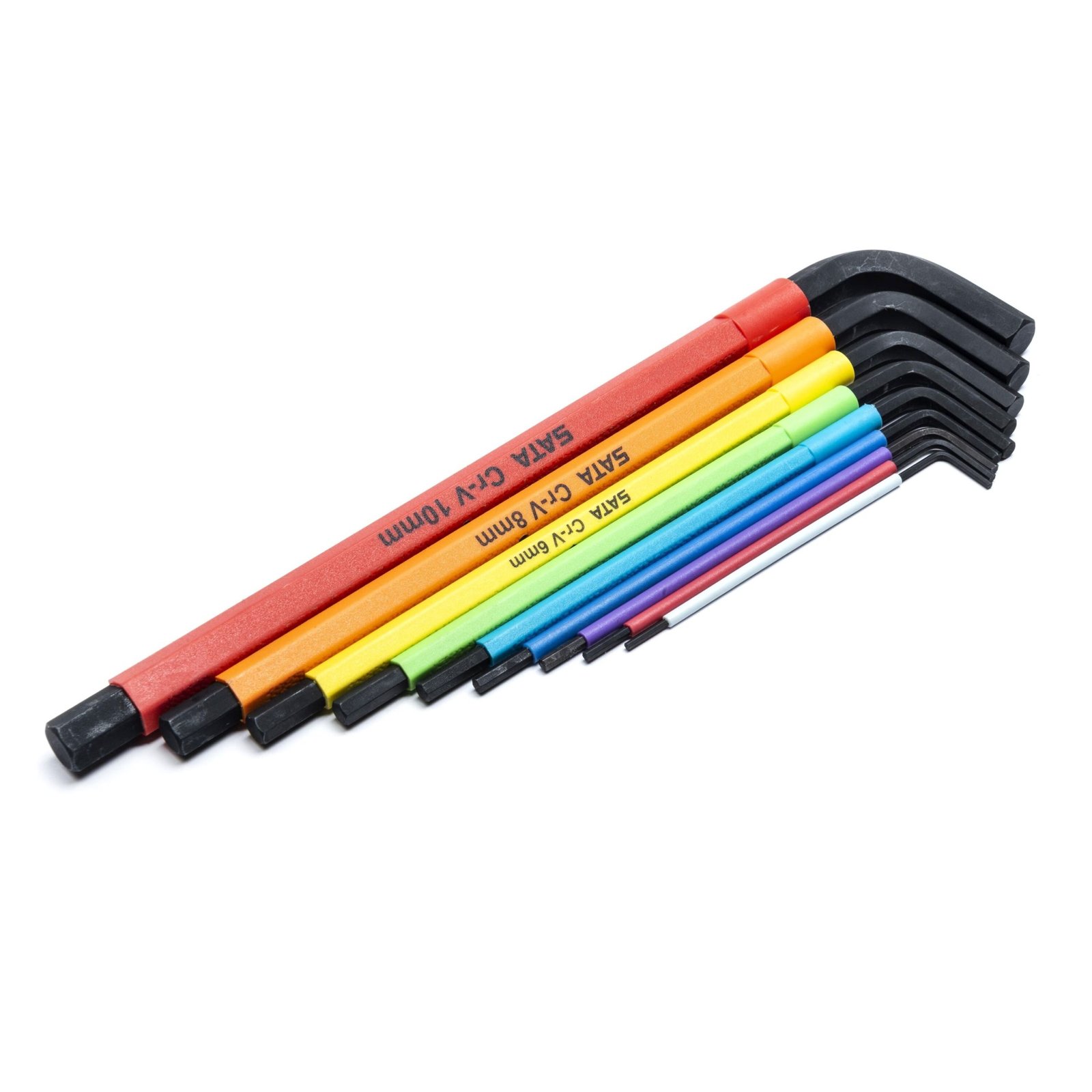 L-tipo šešiakampių vidutinių, raktų rinkinys 9vnt. (spalvoti)(1.5-10mm) - Sodrinta.lt