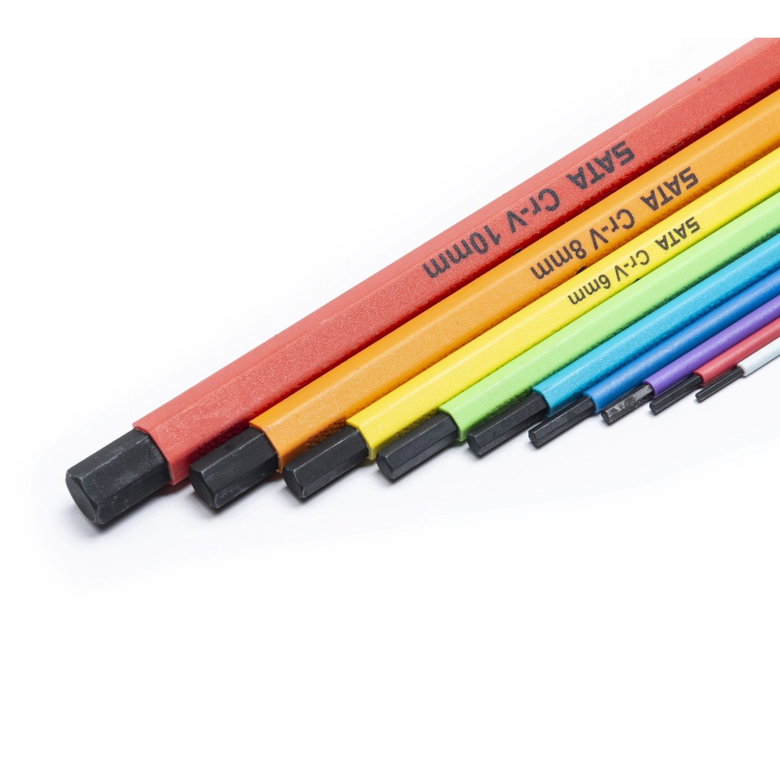 L-tipo šešiakampių vidutinių, raktų rinkinys 9vnt. (spalvoti)(1.5-10mm) - Sodrinta.lt