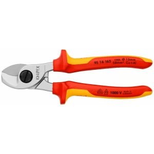 Kabelio kirpimo žirklės elektrikui VDE 165mm KNIPEX - Sodrinta.lt