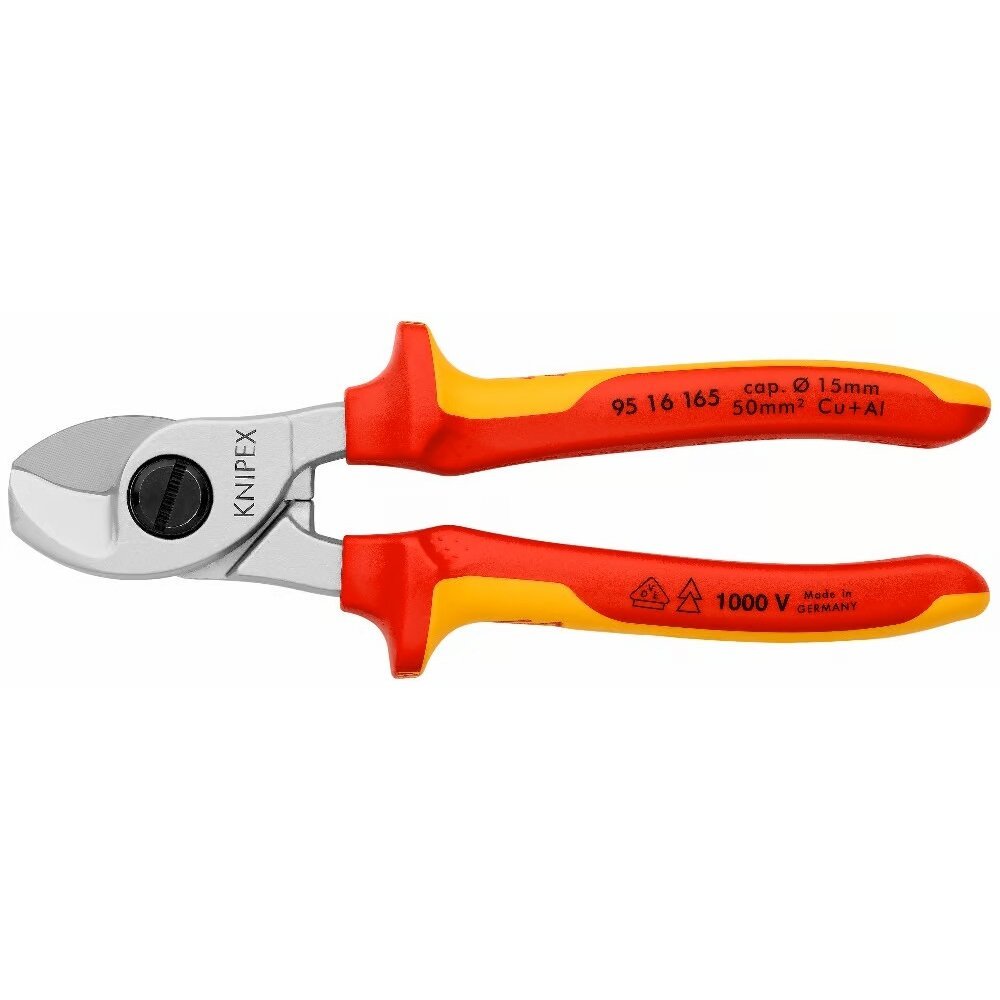 Kabelio kirpimo žirklės elektrikui VDE 165mm KNIPEX - Sodrinta.lt