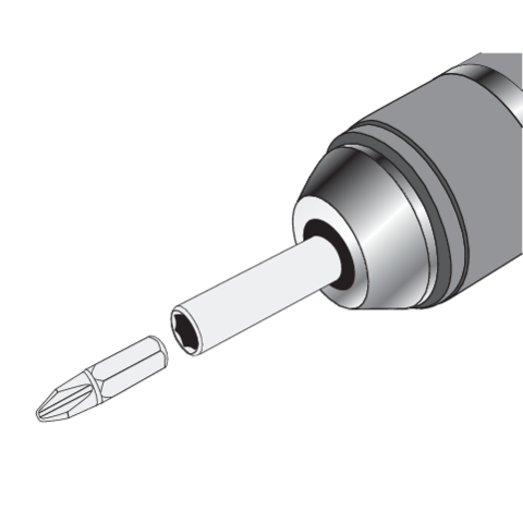 Adapteris griebtuvui SDS+ - 1/4" (HEX) - Sodrinta.lt