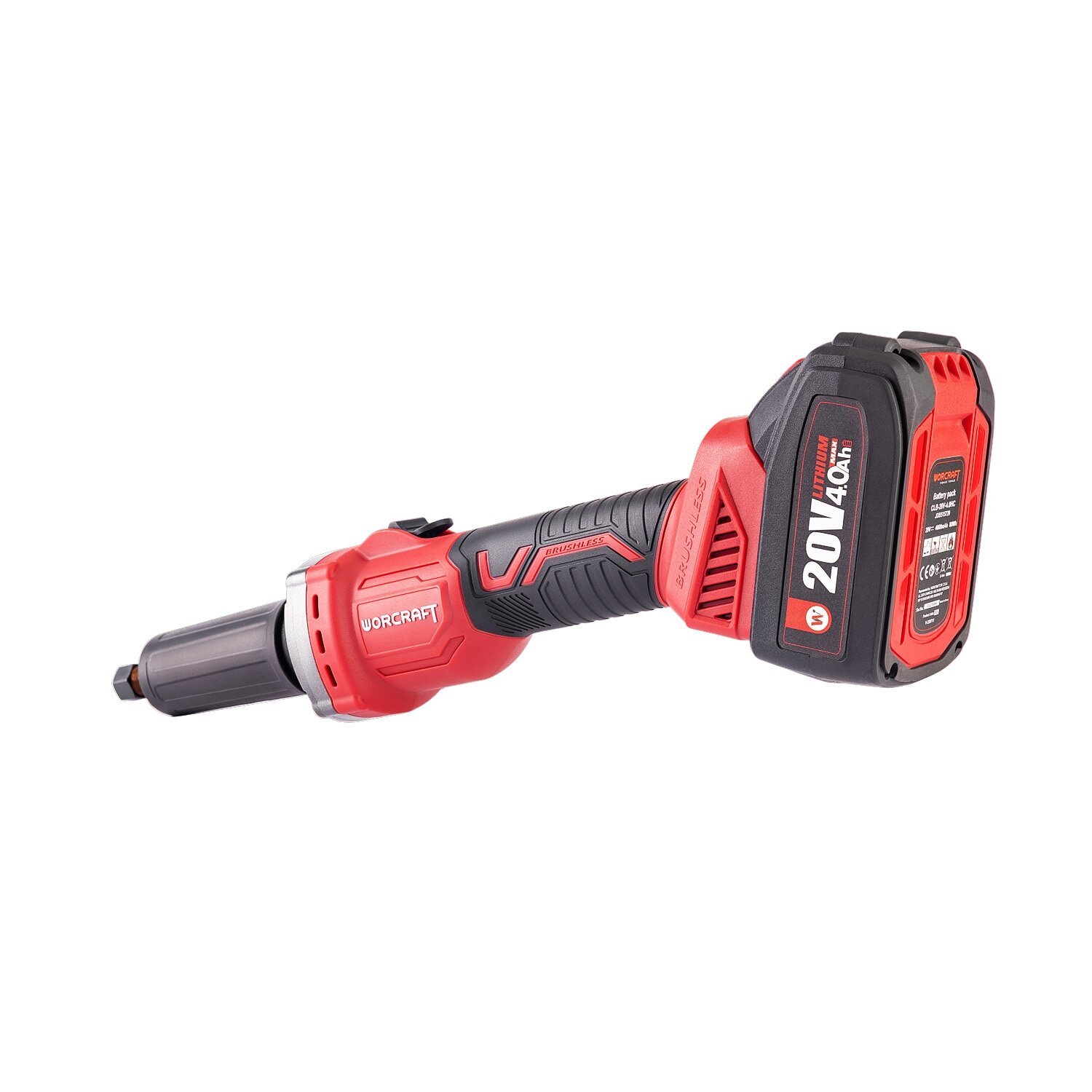 Akumuliatorinis mini tiesinis šlifuoklis 6mm WORCRAFT 20V LI-ION - Sodrinta.lt