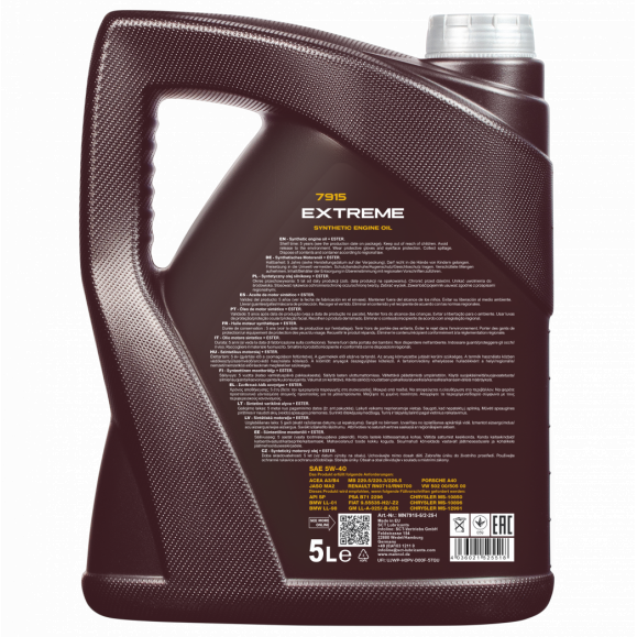Variklio alyva MANNOL EXTREME 5W-40 5l - Sodrinta.lt