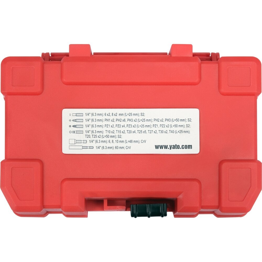 1/4" Smūginių keičiamų antgalių rinkinys (PLOKŠČIAS,PZ,PH,TORX) 54vnt. - Sodrinta.lt