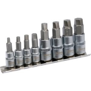 Užlūžusių varžtų išsukėjų rinkinys 8vnt. (stambus sriegis) 1/4", 3/8" HEX - Sodrinta.lt