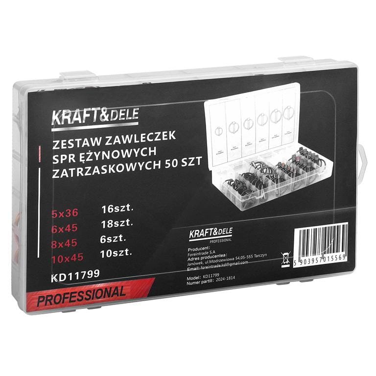 ZAWLECZKI SPRĘŻYNOWE ZATRZASKOWE 50EL. KD11799 - Sodrinta.lt