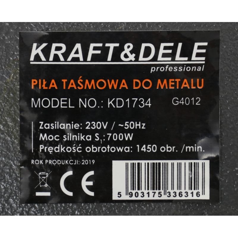 Juostinis metalo pjūklas KD1734 - Sodrinta.lt