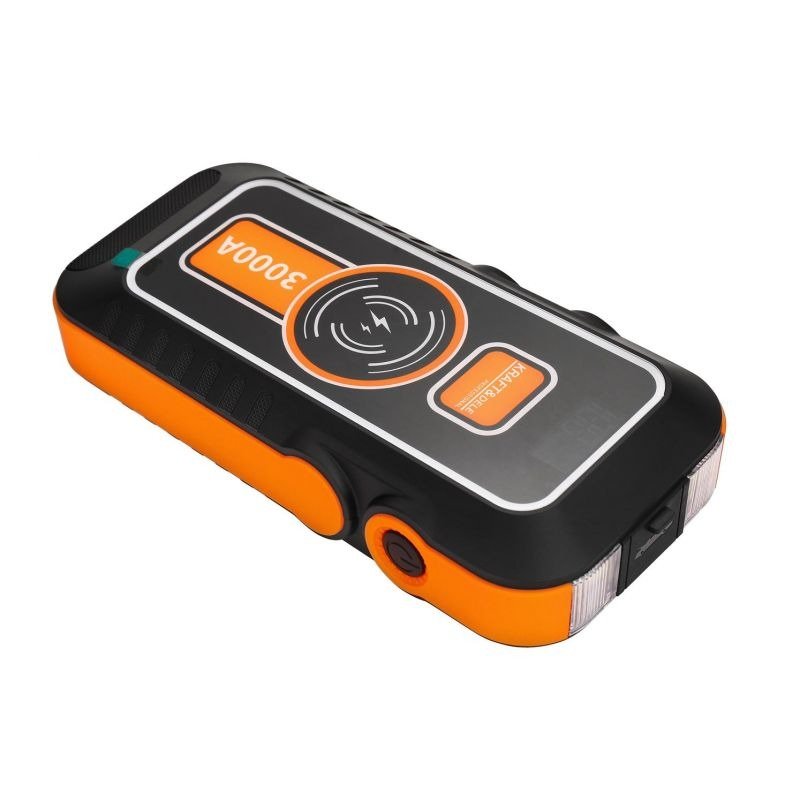 Powerbankas – automobilio paleidėjas su LED žibintuvėliu ir belaidžiu įkrovimu KD5493 - Sodrinta.lt