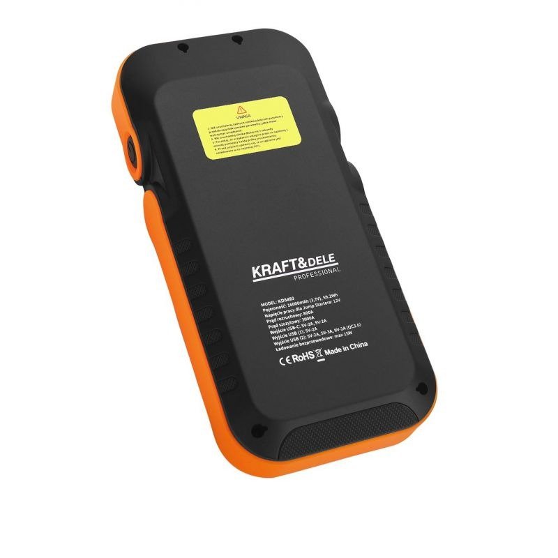 Powerbankas – automobilio paleidėjas su LED žibintuvėliu ir belaidžiu įkrovimu KD5493 - Sodrinta.lt