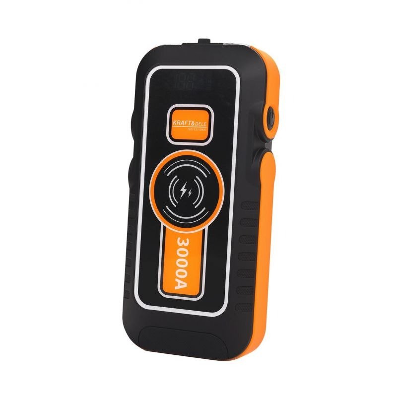 Powerbankas – automobilio paleidėjas su LED žibintuvėliu ir belaidžiu įkrovimu KD5493 - Sodrinta.lt