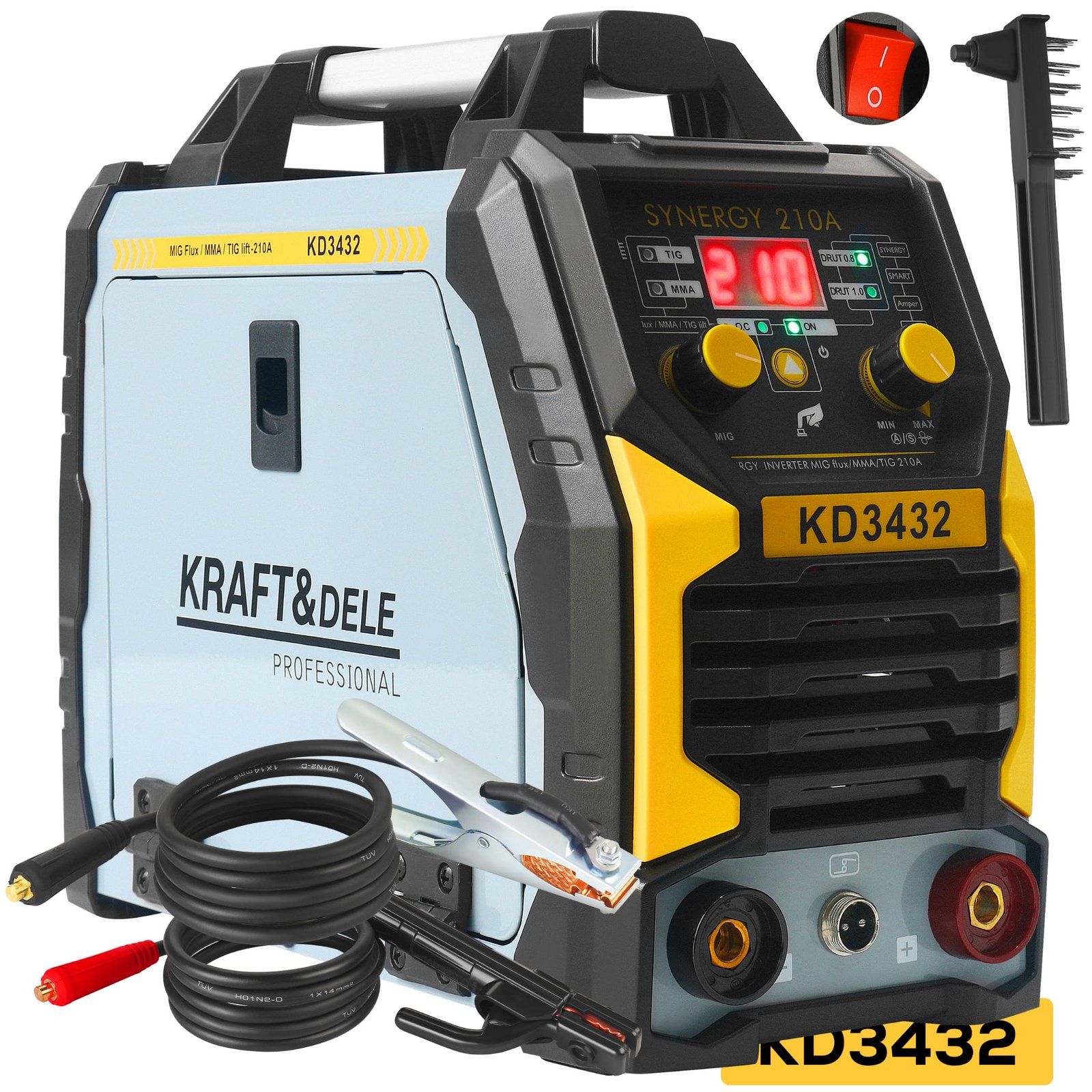 Inverterinis suvirinimo aparatas MIG/Flux/MMA/TIG Lift KD3432 - Sodrinta.lt