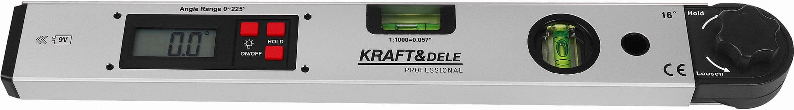 KĄTOMIERZ ELEKTR. Z POZIOMNICA LCD 400 MM KD3561 - Sodrinta.lt